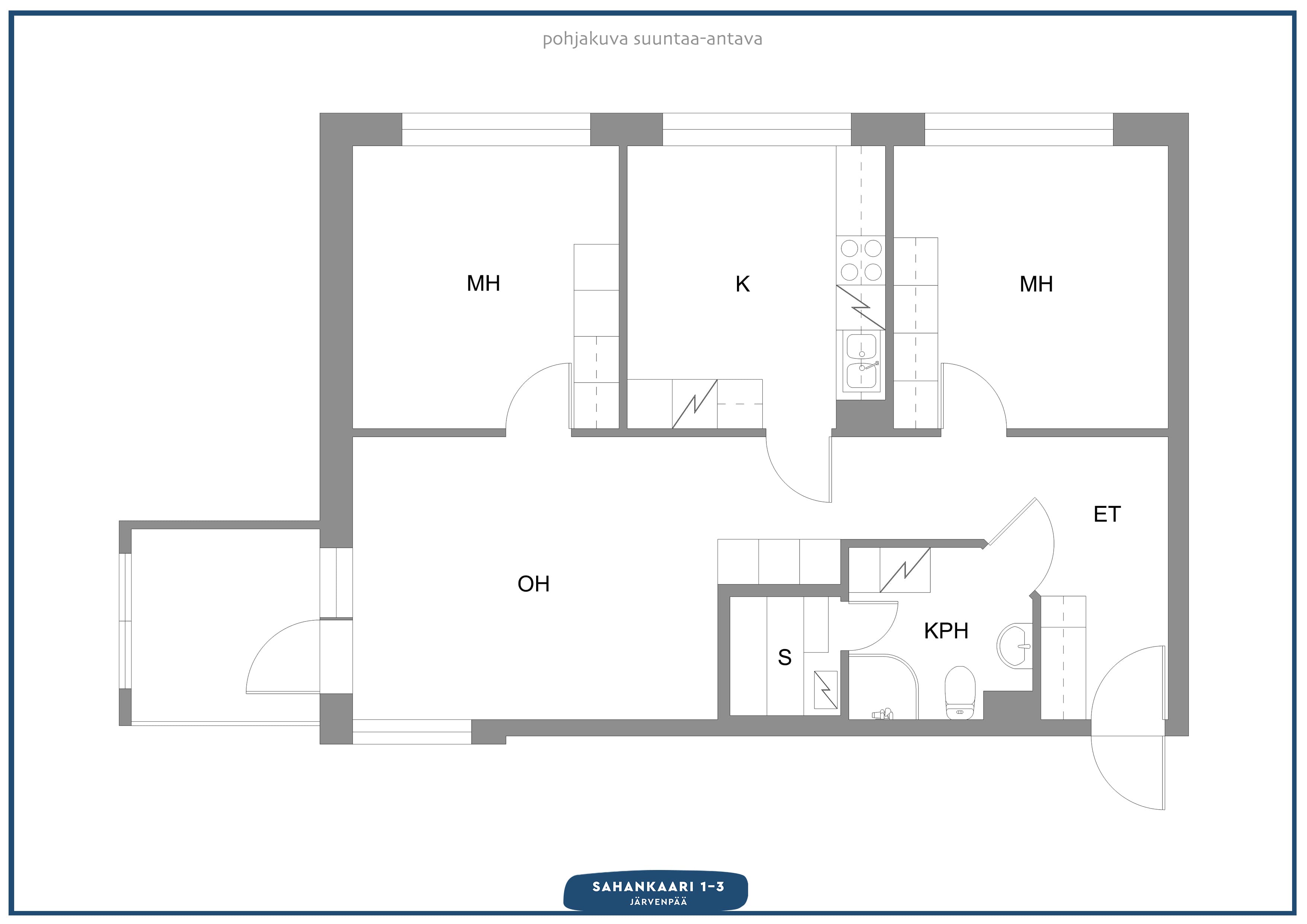 Sahankaari 1-3, plan drawing