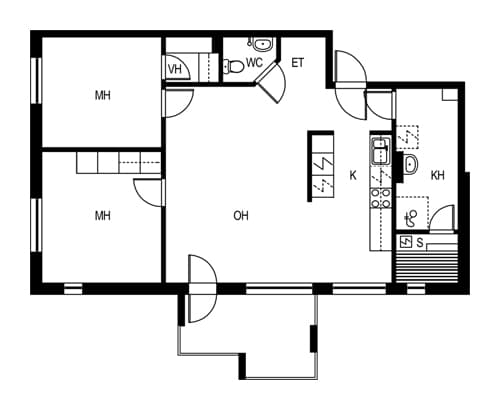 Helmikuja 4, plan drawing