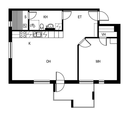 Helmikuja 4, plan drawing