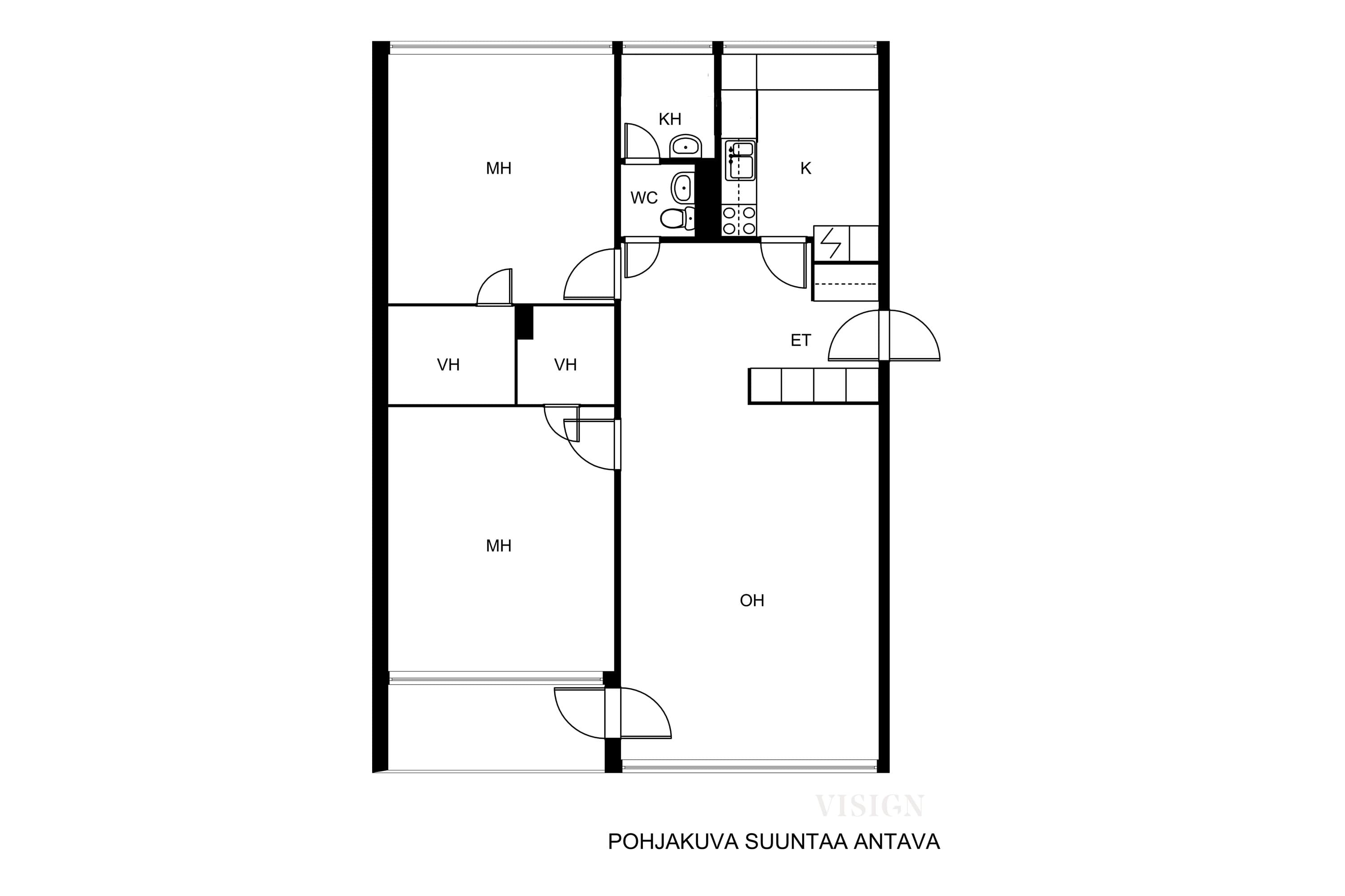 Kiillekuja 3, plan drawing