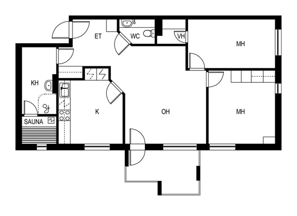 Helmikuja 4, plan drawing