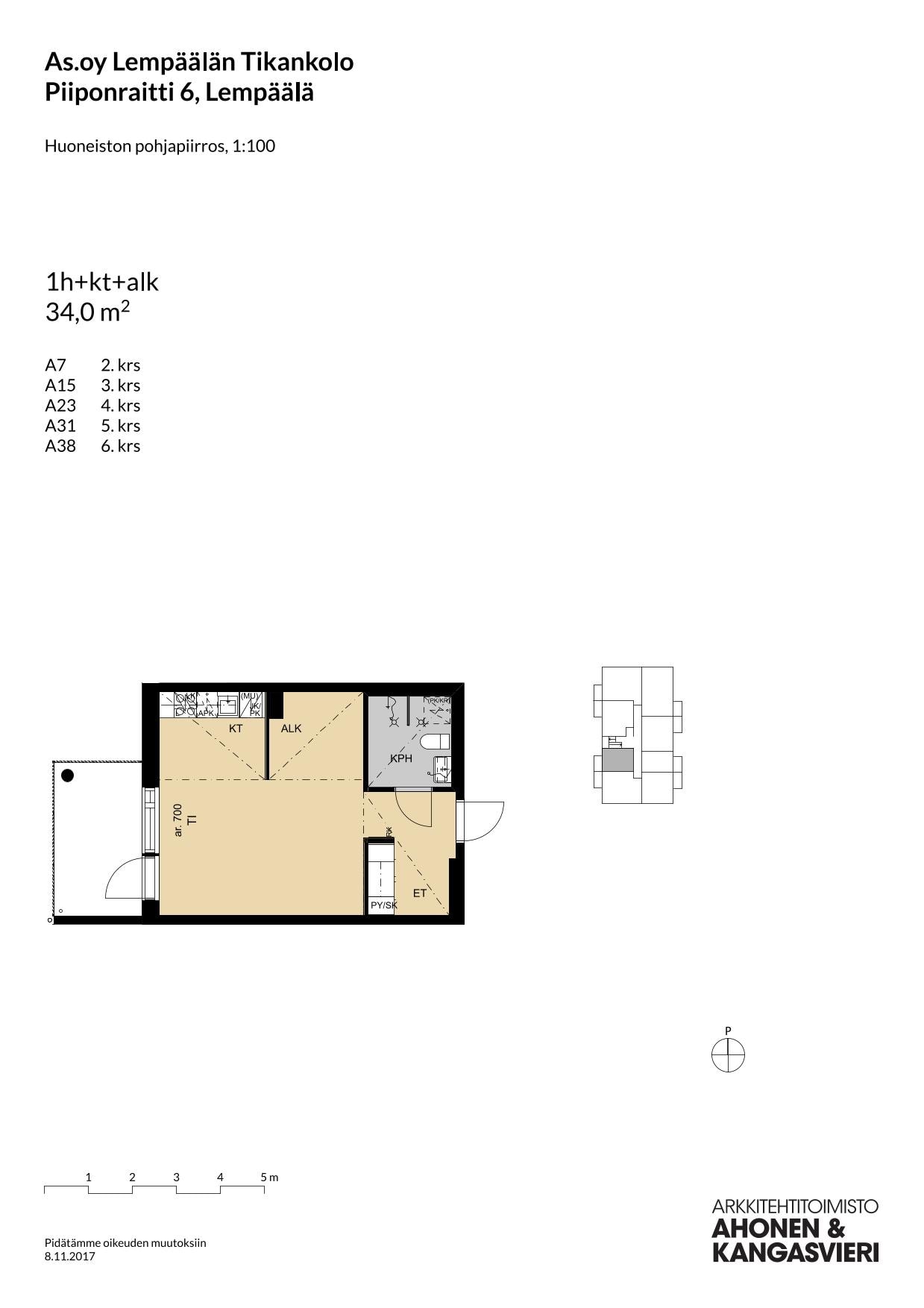 Piiponraitti 6, plan drawing