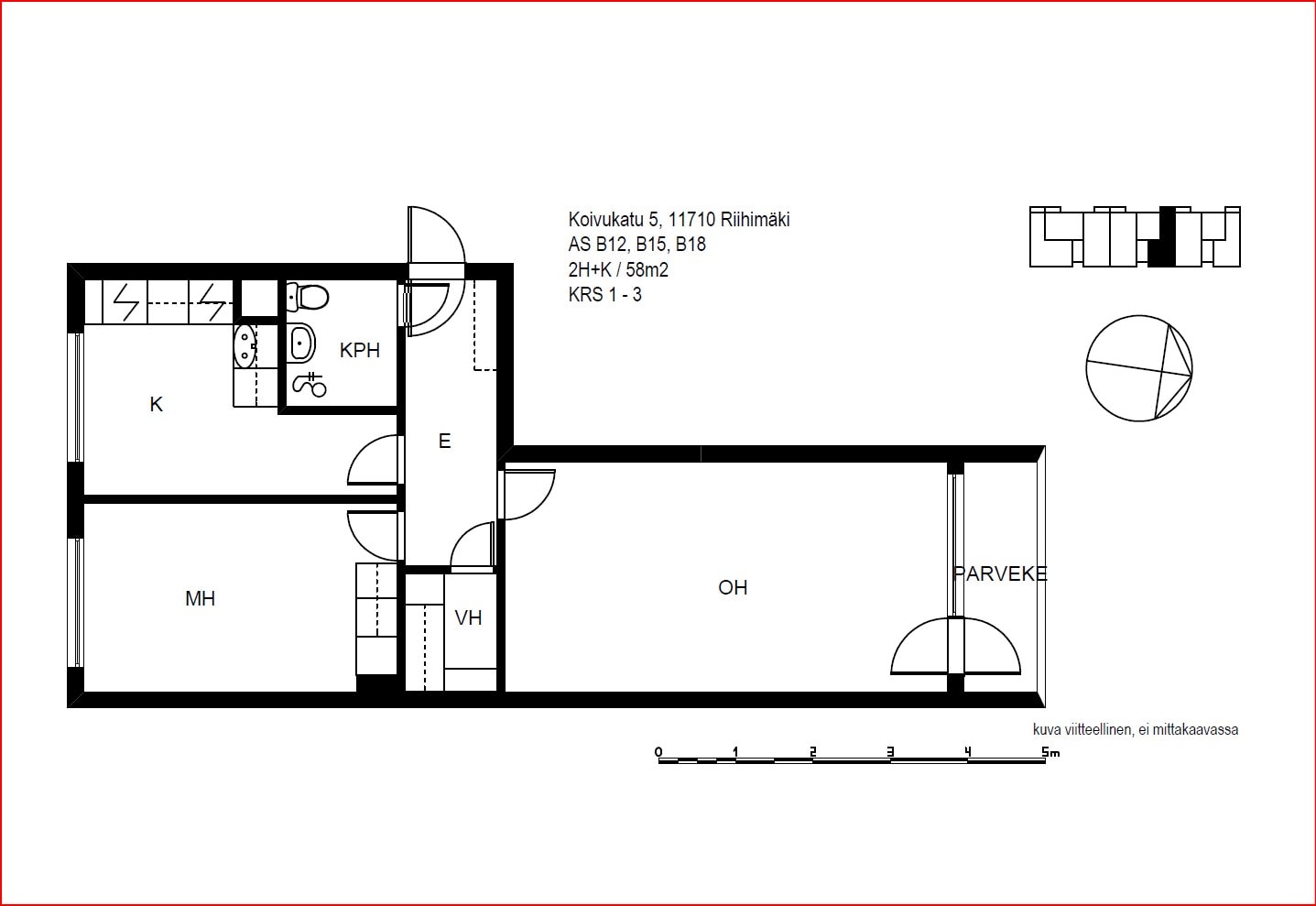 Koivukatu 5, plan drawing