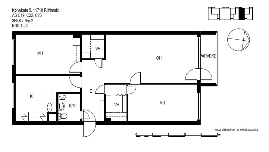 Koivukatu 5, plan drawing