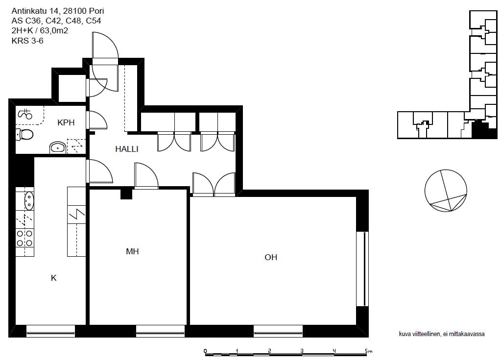 Antinkatu 14, plan drawing