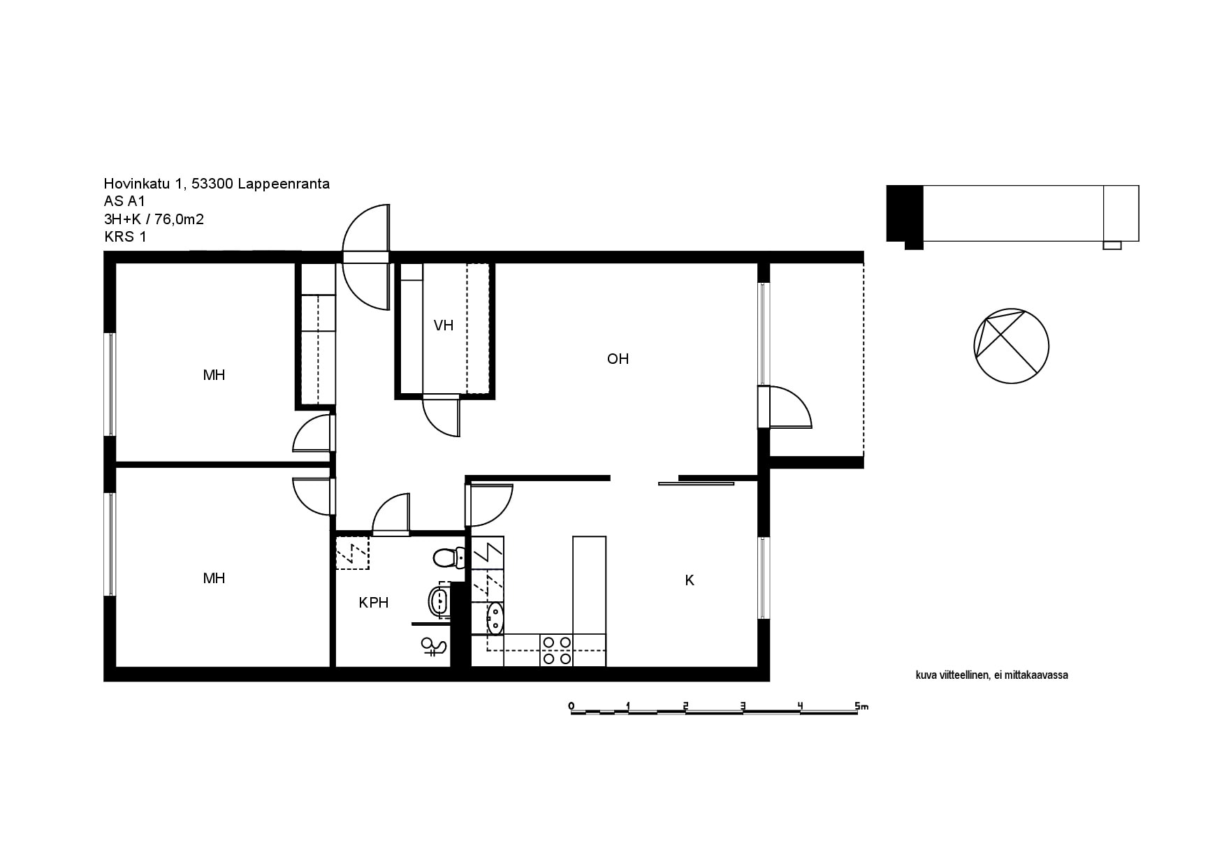 Hovinkatu 1, plan drawing