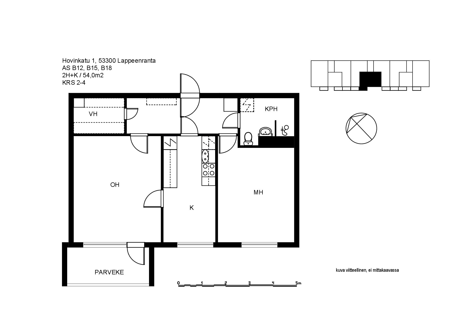Hovinkatu 1, plan drawing