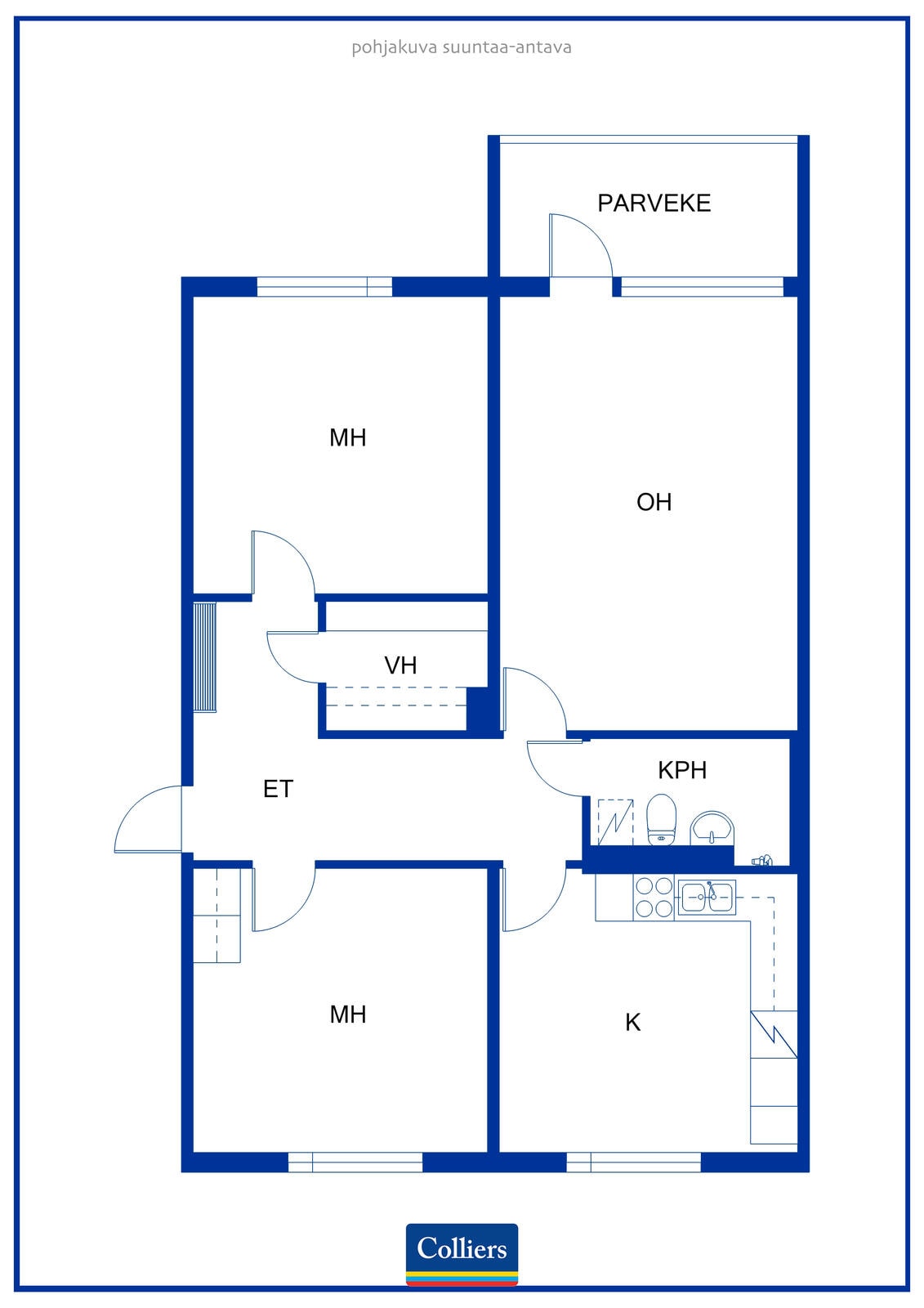 Kaakonpyrstö 1, plan drawing