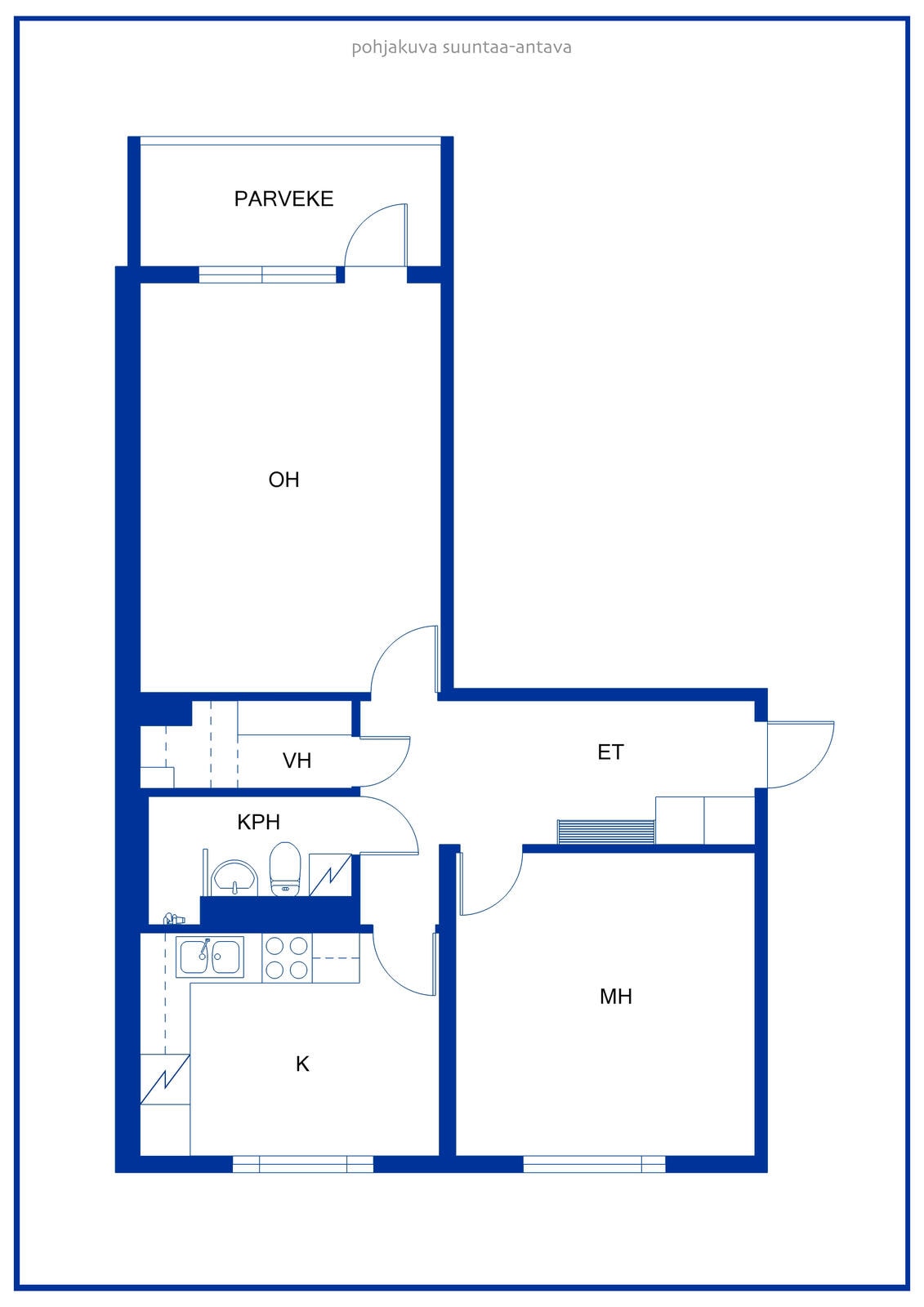 Rypysuontie 51, plan drawing