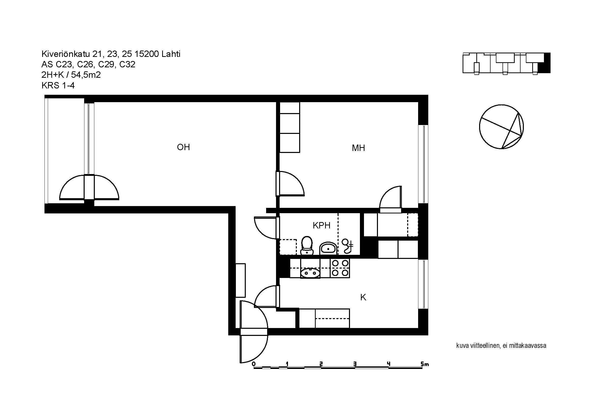 Kiveriönkatu 21 ja 25, plan drawing