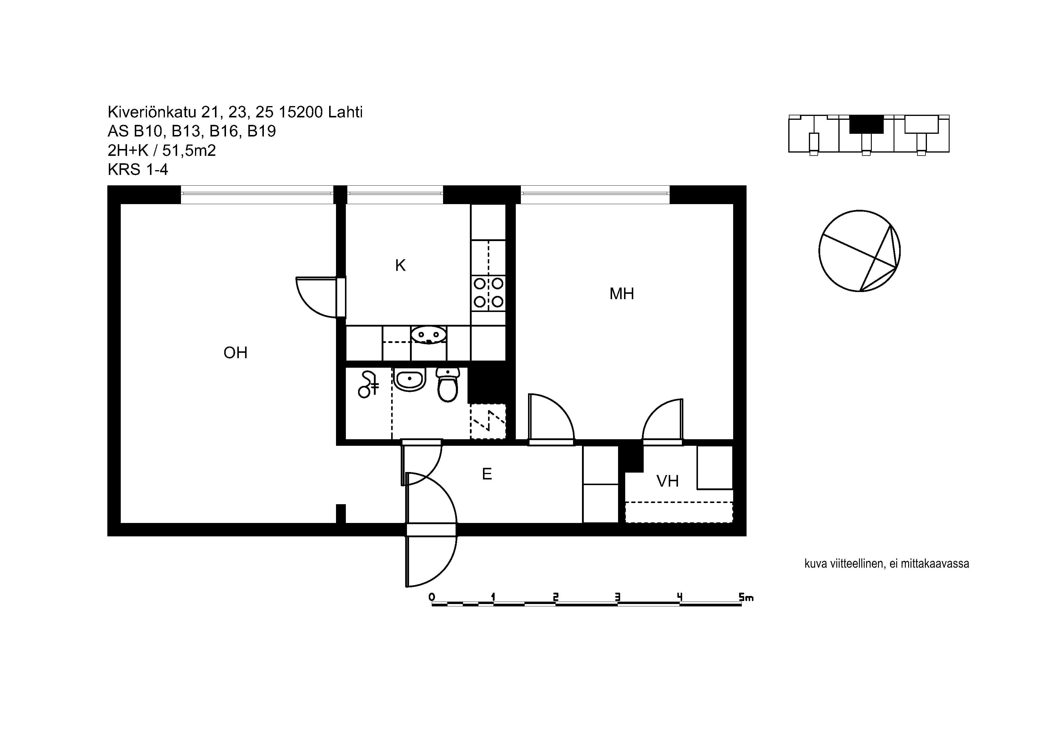 Kiveriönkatu 21 ja 25, plan drawing