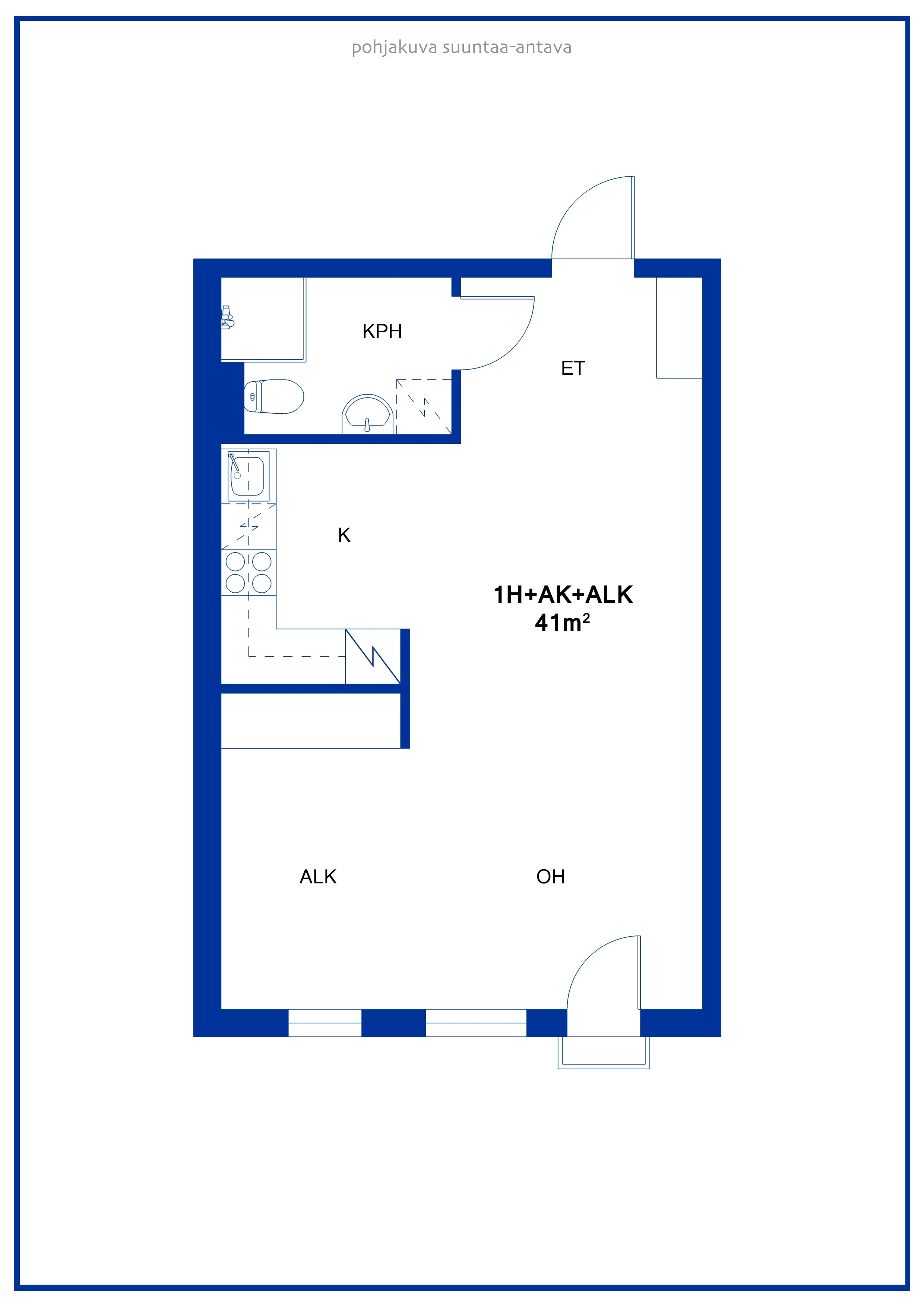 Turkhaudantie 3, plan drawing