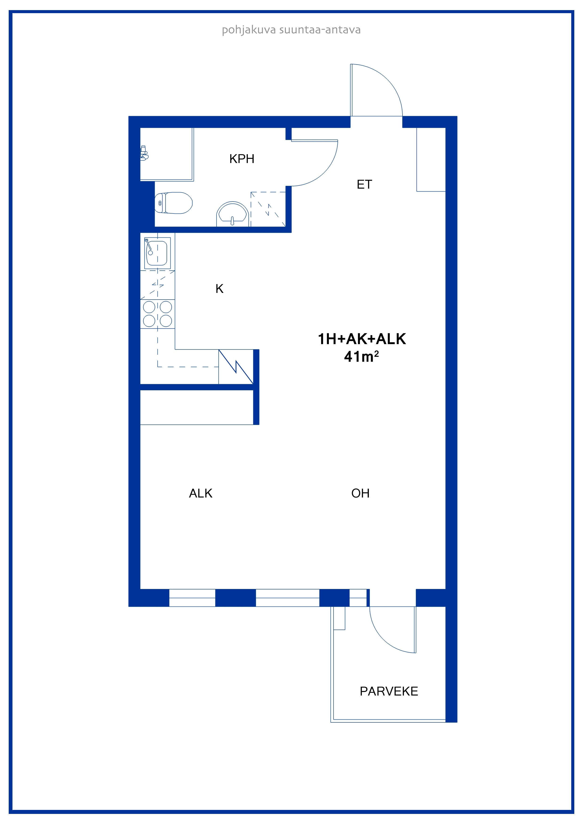 Turkhaudantie 3, plan drawing