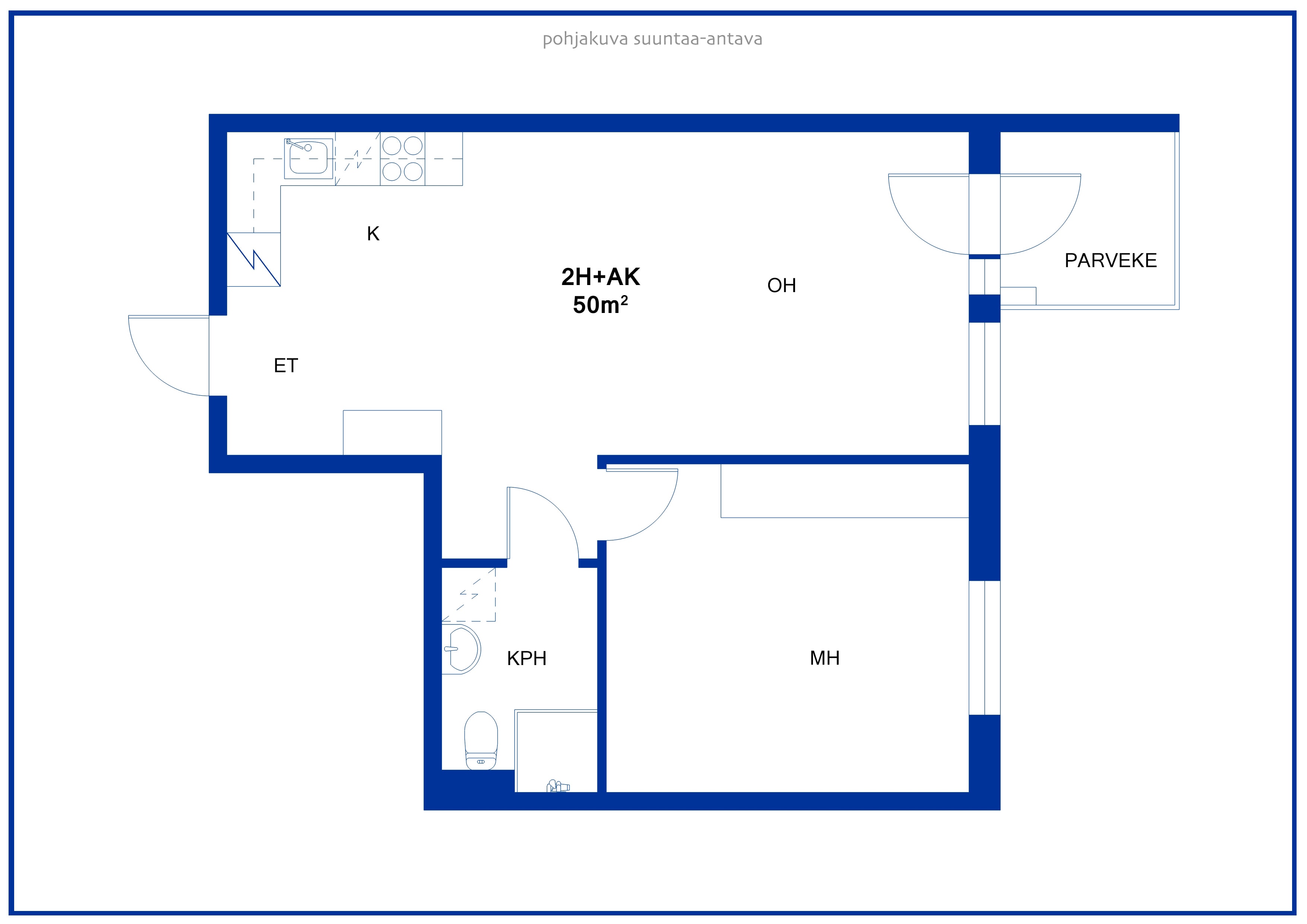 Turkhaudantie 3, plan drawing