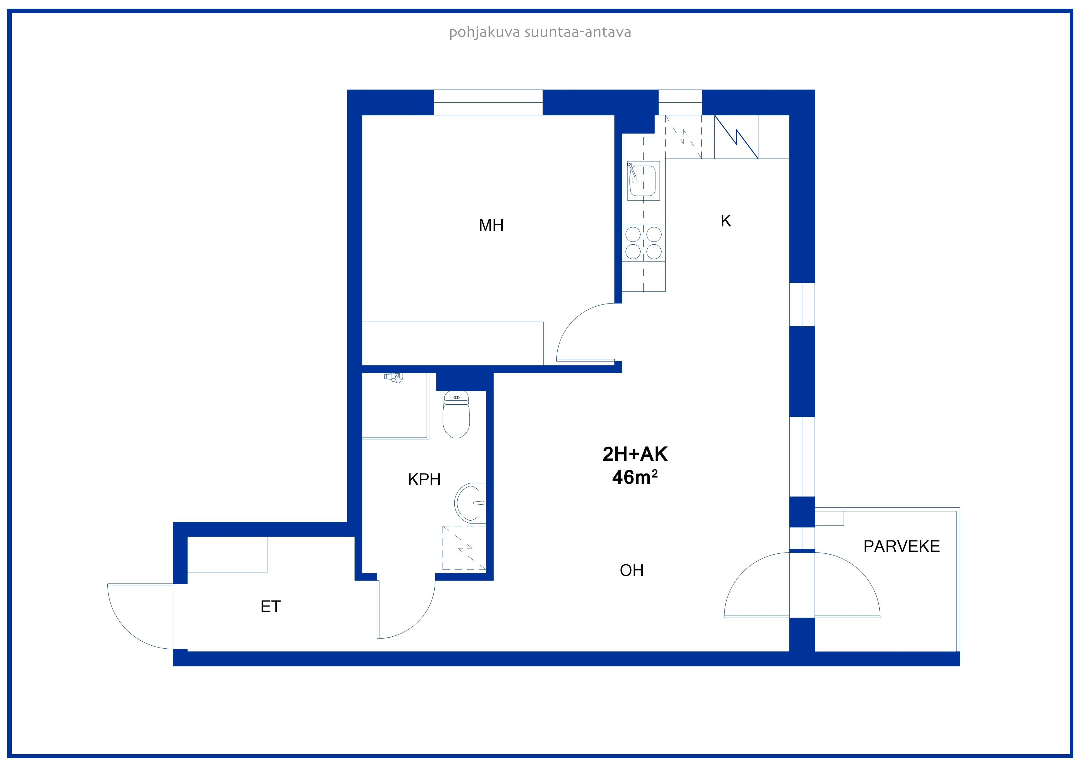 Turkhaudantie 3, plan drawing