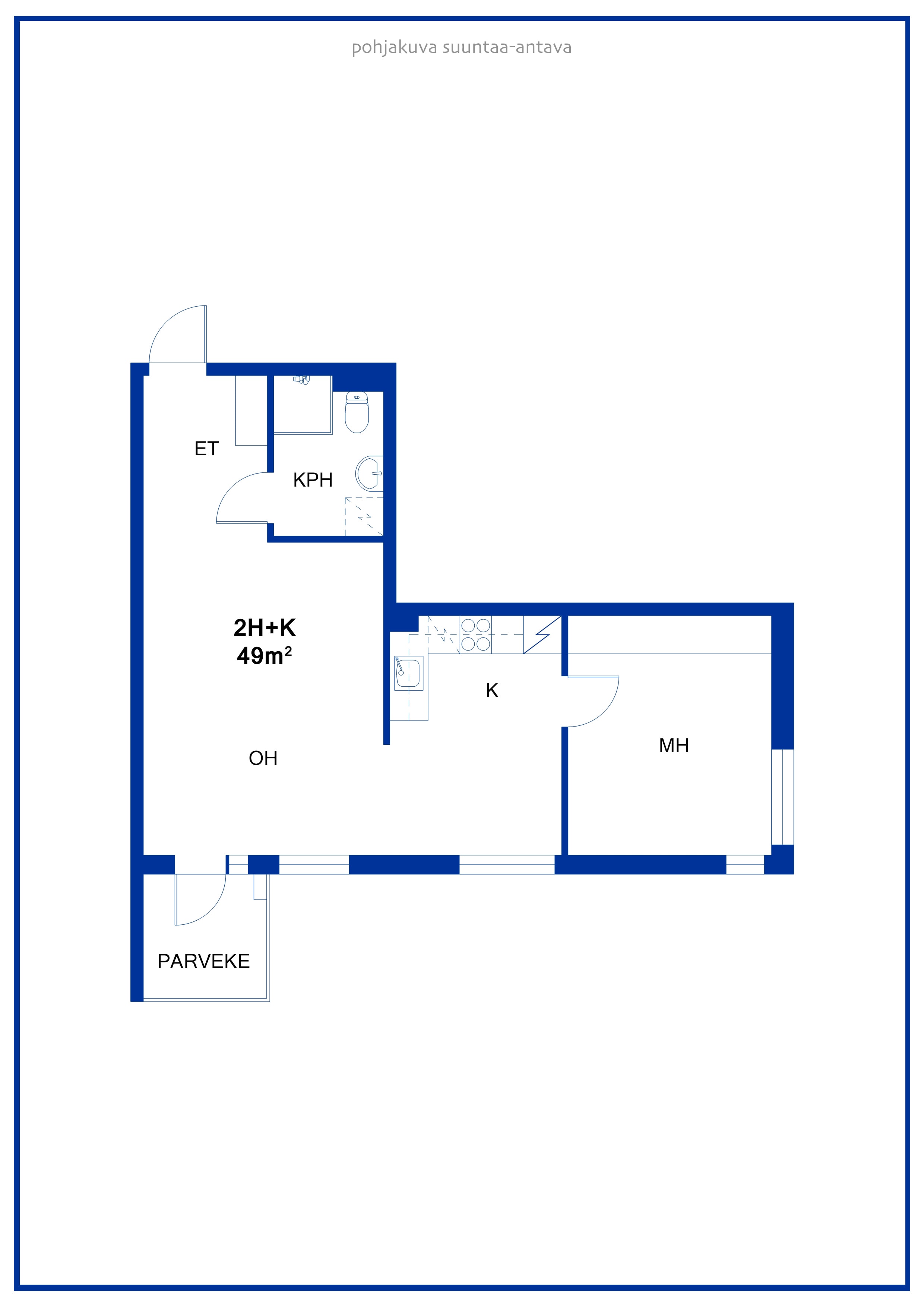 Turkhaudantie 3, plan drawing