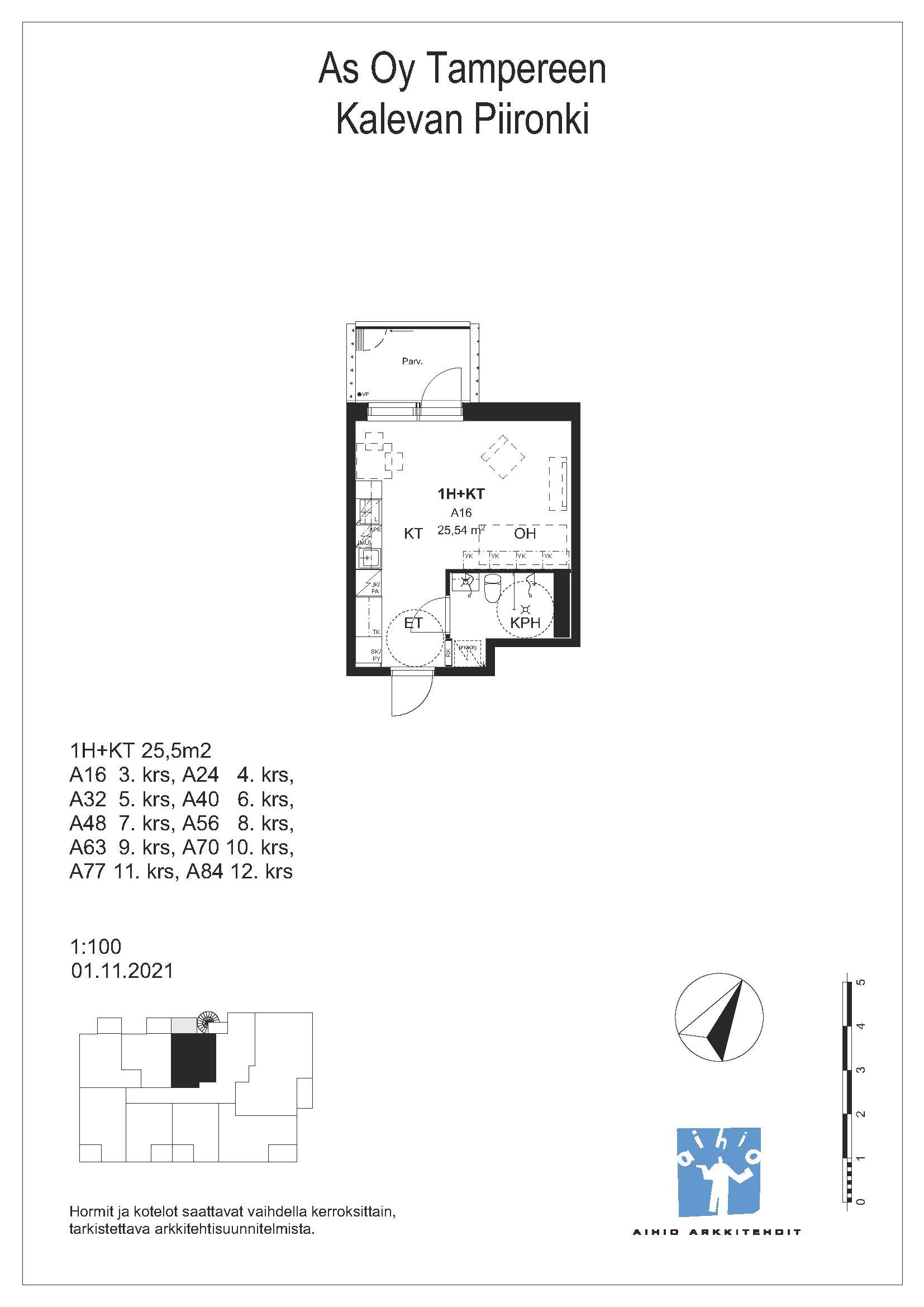 Jäähallinkaari 18, plan drawing