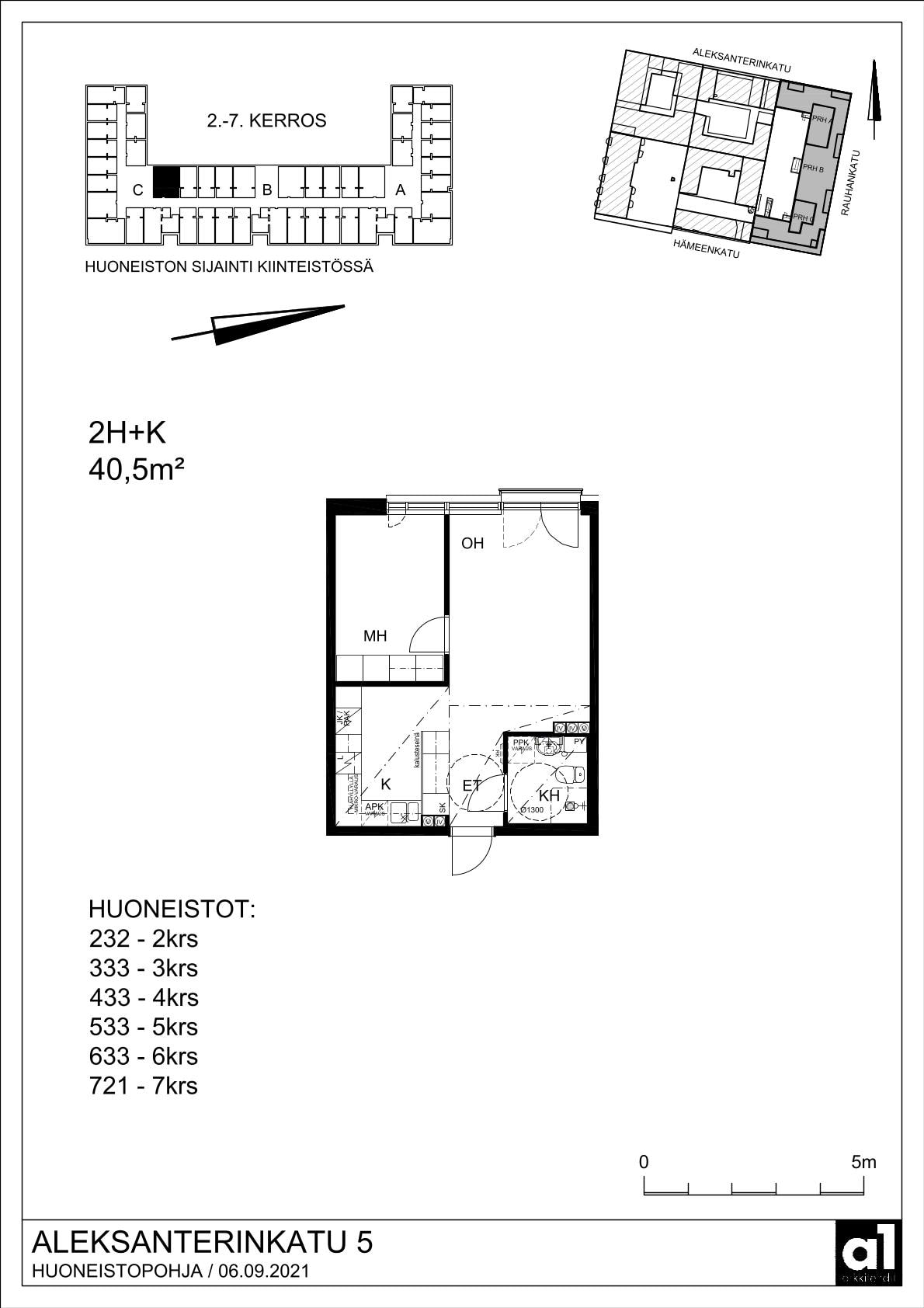 Rauhankatu 10, plan drawing
