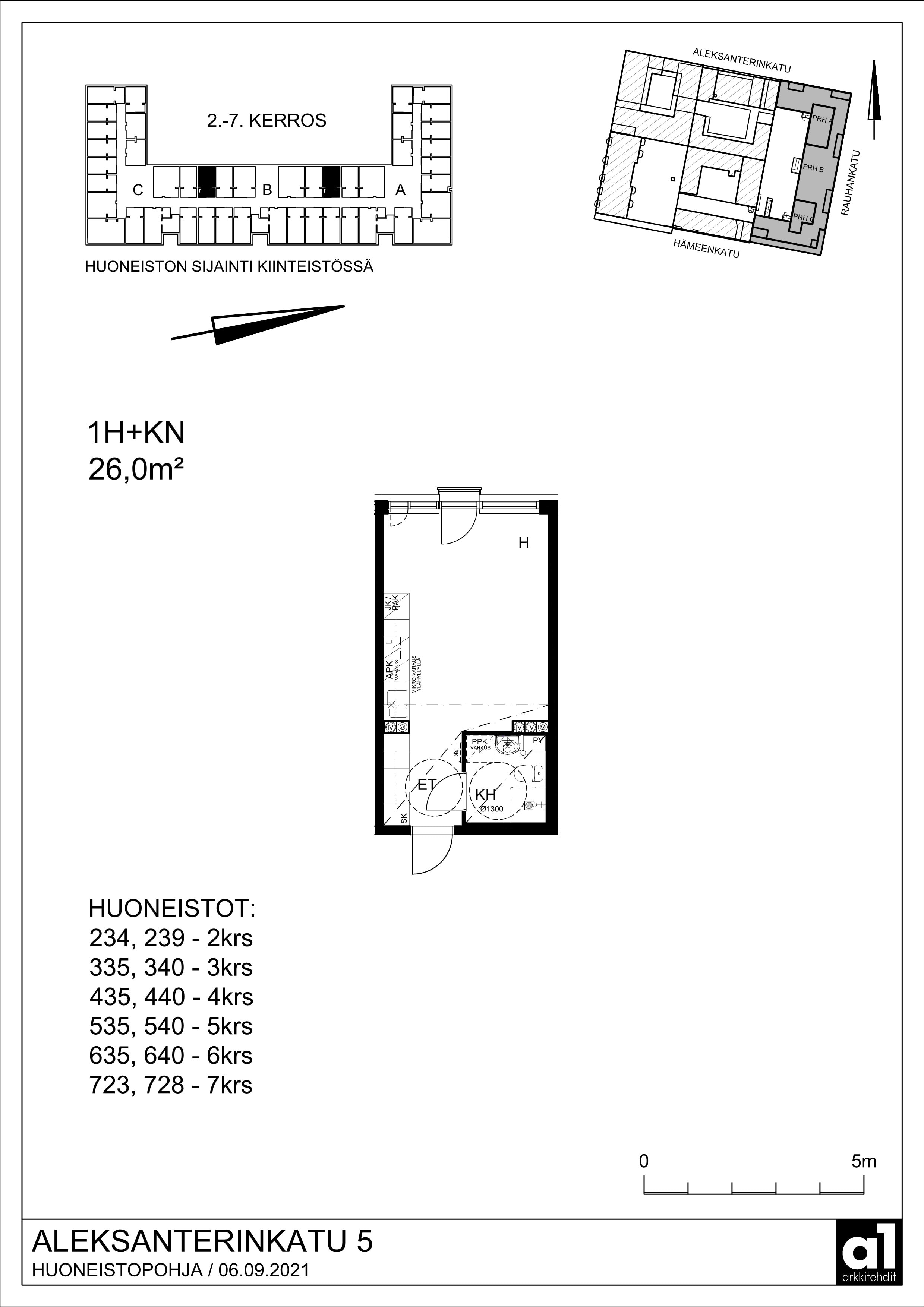 Rauhankatu 10, plan drawing