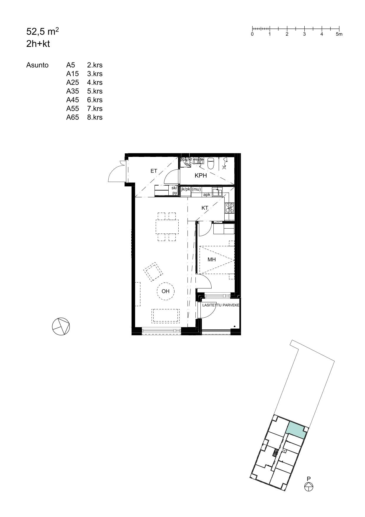 Insinöörinkatu 22, plan drawing