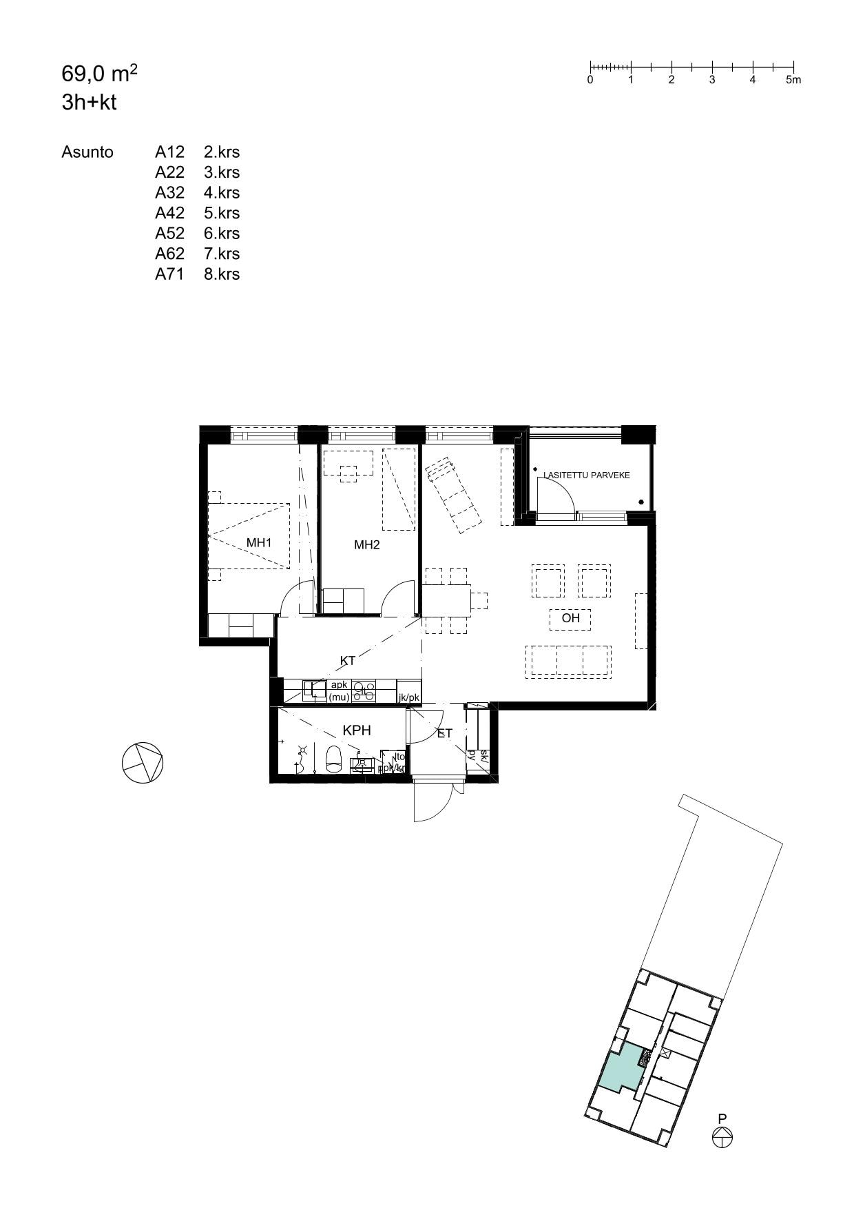 Insinöörinkatu 22, plan drawing