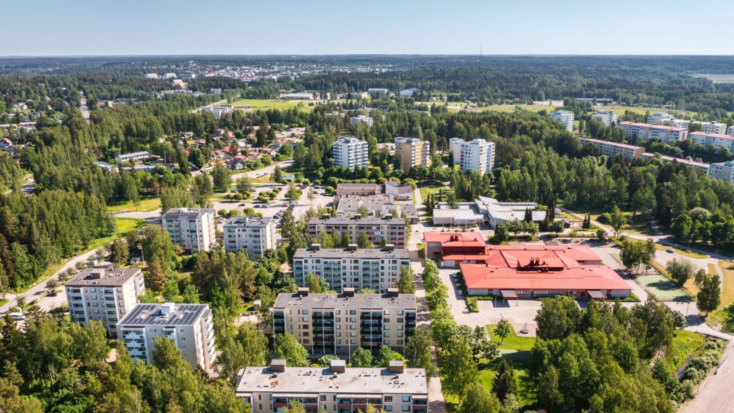 Ilmakuva Porvoon ympäristöstä.
